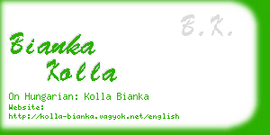 bianka kolla business card